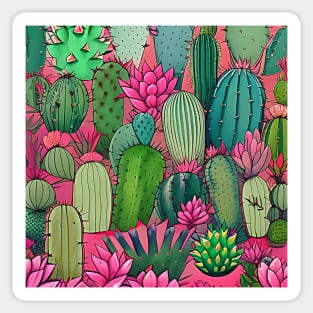 Lots of Little Cacti Sticker